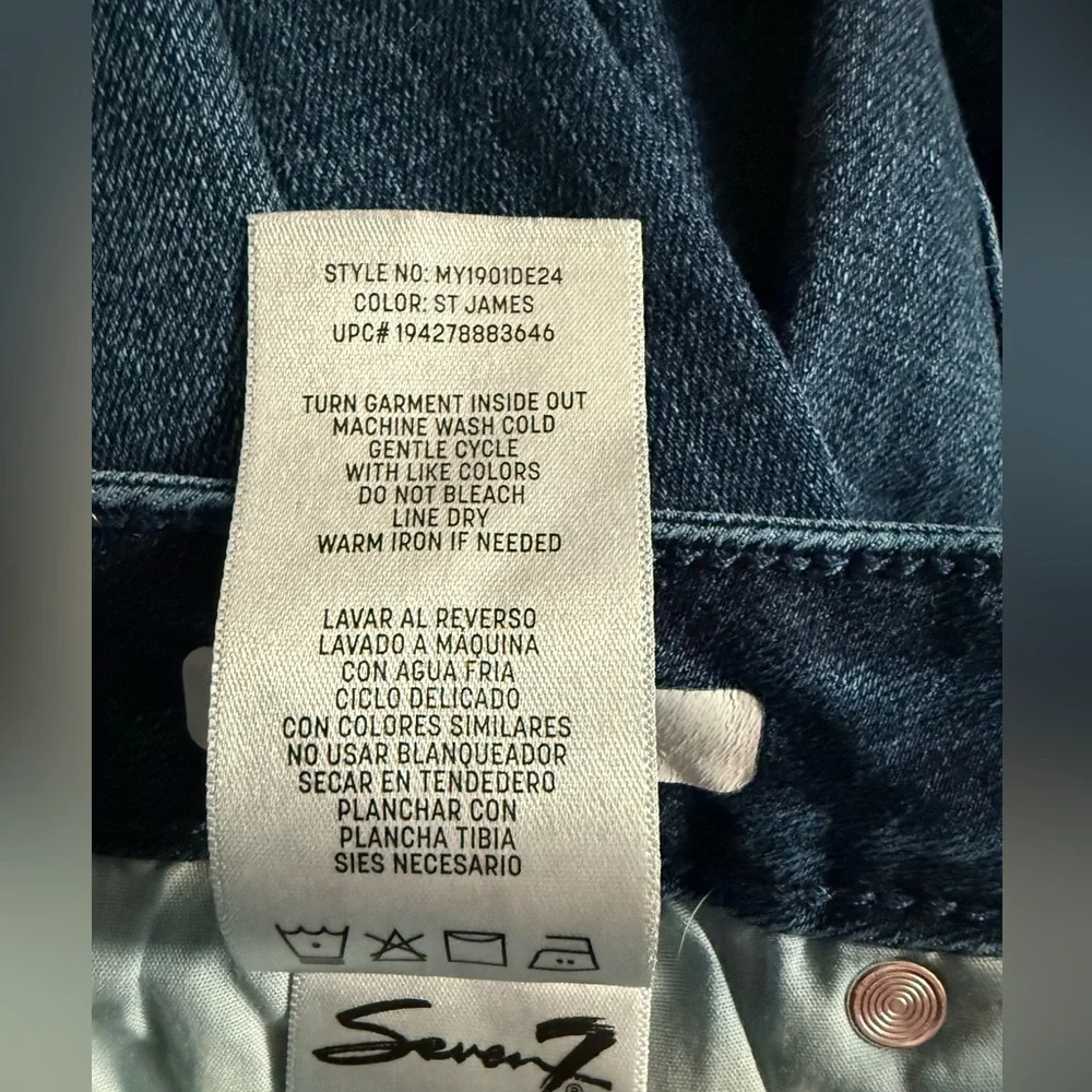 Seven7 Skinny High Rise Ankle Jeans St. James Wash Size 10